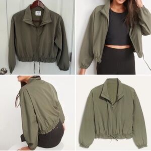 Old Navy StretchTech Loose Cropped Full Zip Jacket